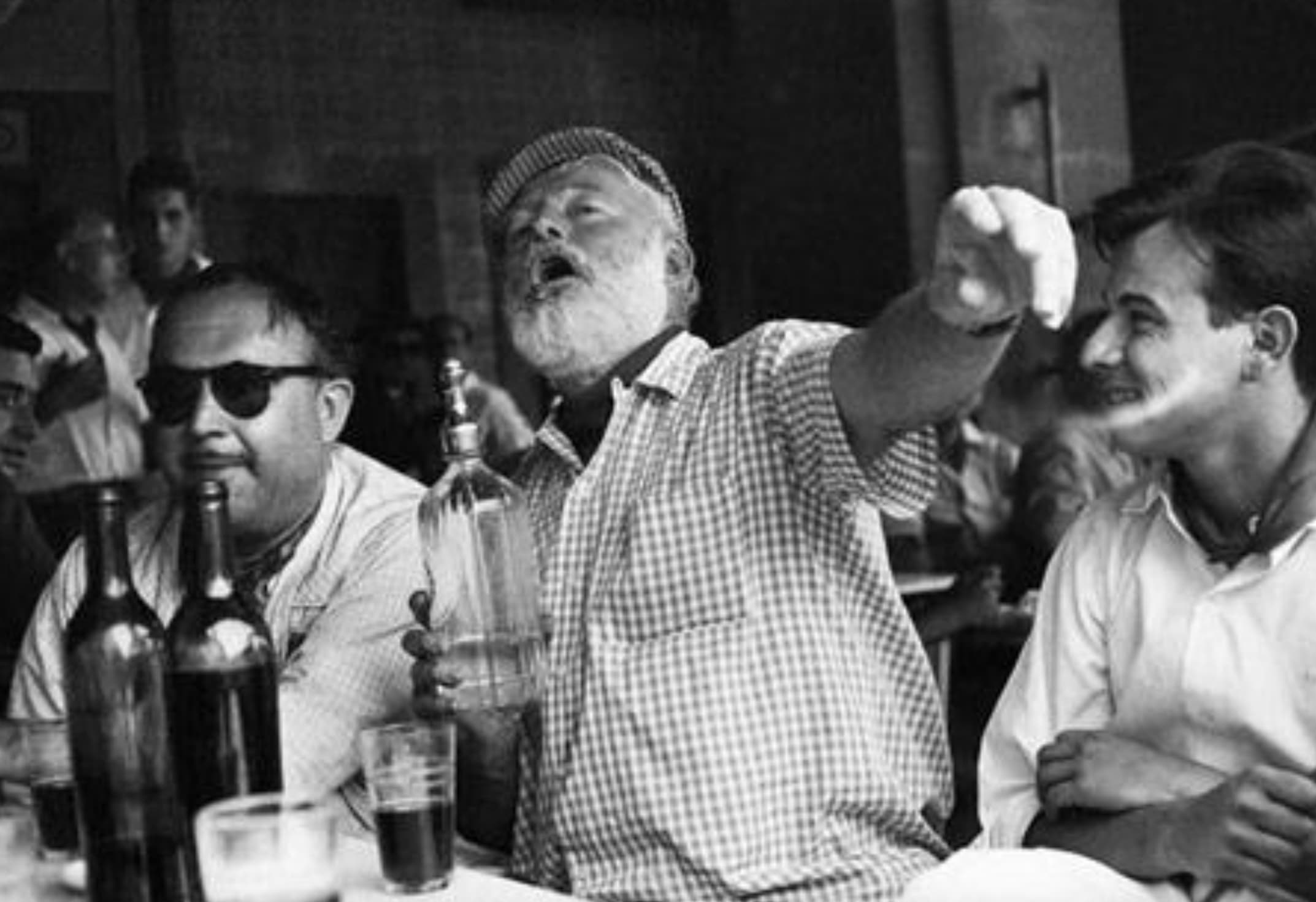 ernest hemingway at bar